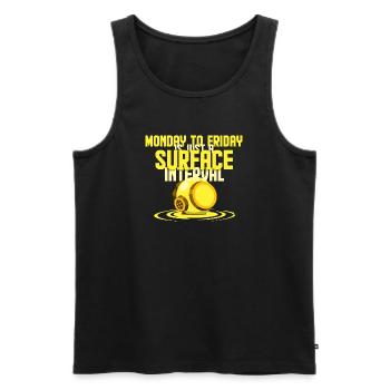 Tauchen Taucher Schnorcheln Sporttaucher - Männer Premium Bio Tank Top - Schwarz - Vorne - Michal (187cm)