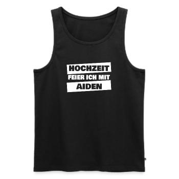 Bachelor Party Aiden - Men's Premium Organic Tank Top - black - Front - AI Model Male 178 light (178cm)