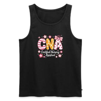 Caregiver Saying Funny Caregiver Gift - Men's Premium Organic Tank Top - black - Front - Michal (187cm)