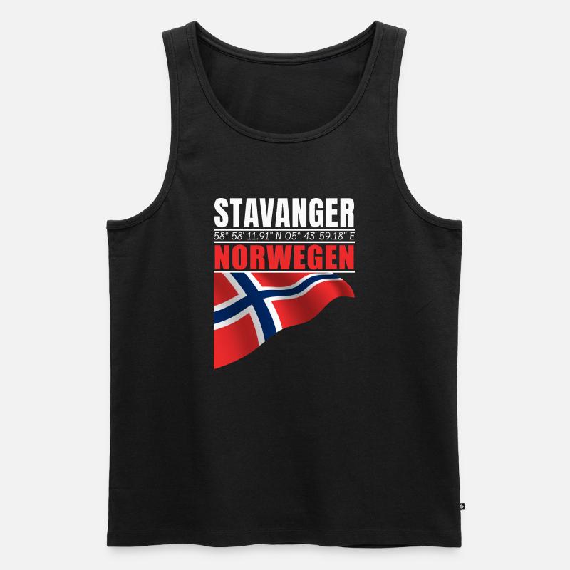 Stavanger - Männer Premium Bio Tank Top - Schwarz