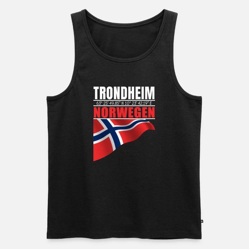Trondheim - Männer Premium Bio Tank Top - Schwarz