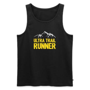 Ultra Trail Runner - Männer Premium Bio Tank Top - Schwarz - Vorne - AI Model Male 178 light (178cm)