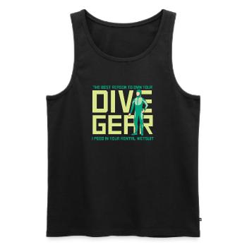 Diving Diver Snorkeling Recreational Diver - Men's Premium Organic Tank Top - black - Front - AI Model Male 178 light (178cm)