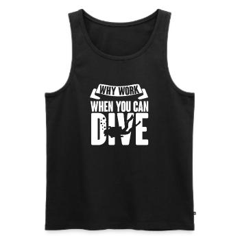 Diving Diver Snorkeling Recreational Diver - Men's Premium Organic Tank Top - black - Front - AI Model Male 178 light (178cm)