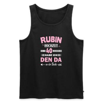 40 Years Relationship Anniversary Wedding Anniversary - Men's Premium Organic Tank Top - black - Front - AI Model Male 178 light (178cm)