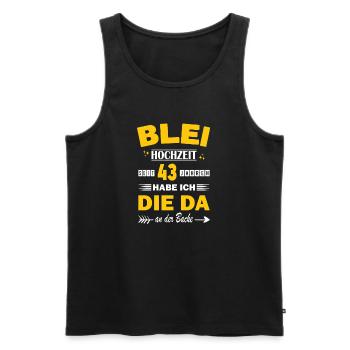 43 ans de relation Anniversaire de mariage - Débardeur bio Premium Homme - noir - Devant - Michal (187cm)