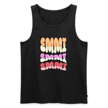 Emmi Emmely Emeli Emmeli - Men's Premium Organic Tank Top - black - Front - AI Model Male 178 light (178cm)