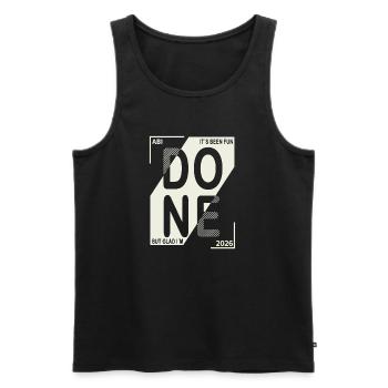 Done 2026 – Abi geschafft Design - Männer Premium Bio Tank Top - Schwarz - Vorne - AI Model Male 178 light (178cm)