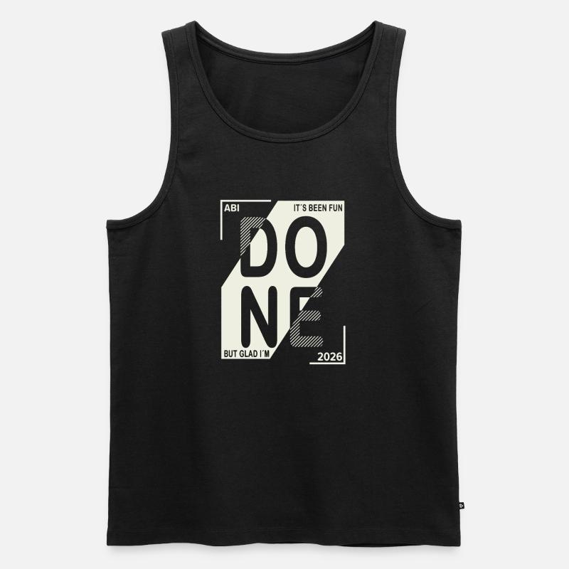 Done 2026 – Abi geschafft Design - Männer Premium Bio Tank Top - Schwarz