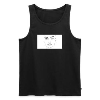Beauté féminine - Débardeur bio Premium Homme - noir - Devant - AI Model Male 178 light (178cm)