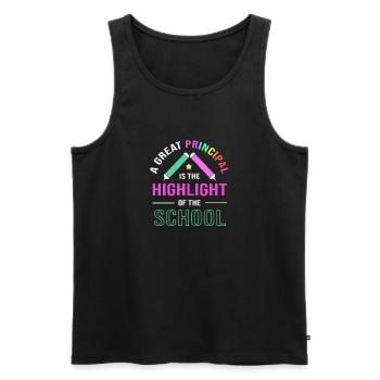 Schulleiter Schulleitung Schule Rektor Direktor - Männer Premium Bio Tank Top - Schwarz - Vorne - AI Model Male 178 light (178cm)