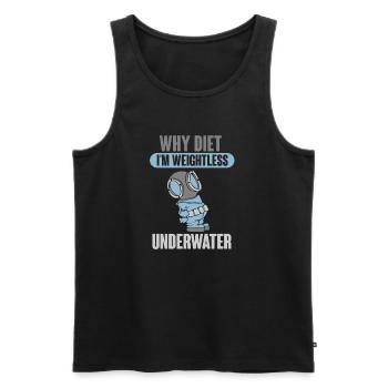 Diving Diver Snorkeling Recreational Diver - Men's Premium Organic Tank Top - black - Front - AI Model Male 178 light (178cm)