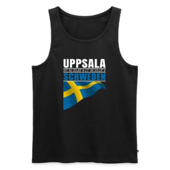 Uppsala - Men's Premium Organic Tank Top - black - Front - AI Model Male 178 light (178cm)
