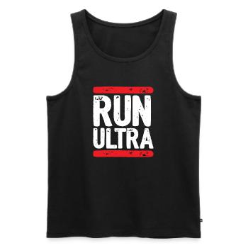 Run Ultra - Men's Premium Organic Tank Top - black - Front - AI Model Male 178 light (178cm)