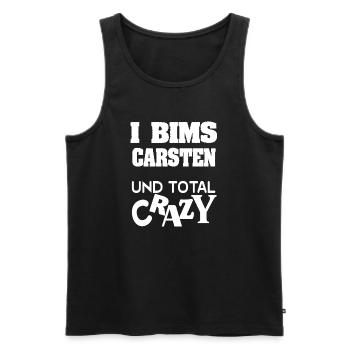 Vorname Carsten - Männer Premium Bio Tank Top - Schwarz - Vorne - AI Model Male 178 light (178cm)