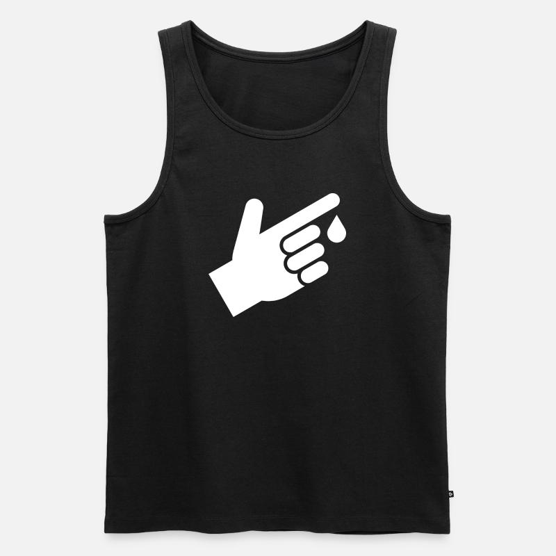 Bluttest, Bluttropfen - Männer Premium Bio Tank Top - Schwarz