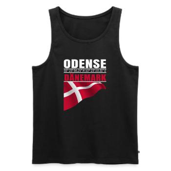 Odense - Men's Premium Organic Tank Top - black - Front - AI Model Male 178 light (178cm)