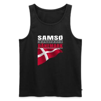 Samso - Débardeur bio Premium Homme - noir - Devant - Michal (187cm)