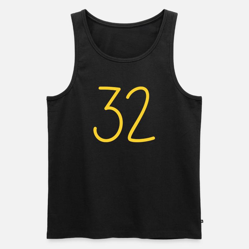 32 - Männer Premium Bio Tank Top - Schwarz