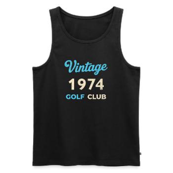 Vintage 1974 Golf Club Retro Geburtsjahr Geschenk - Männer Premium Bio Tank Top - Schwarz - Vorne - AI Model Male 178 light (178cm)