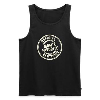 Favorite Kid Funny Official Mom's Favorite - Men's Premium Organic Tank Top - black - Front - AI Model Male 178 light (178cm)