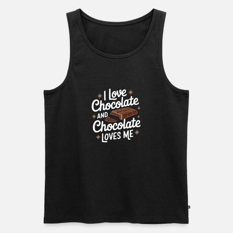 Schokolade - Männer Premium Bio Tank Top - Schwarz