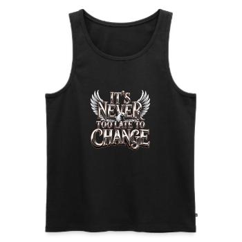 Es ist nie zu spät, sich zu ändern - Männer Premium Bio Tank Top - Schwarz - Vorne - AI Model Male 178 light (178cm)
