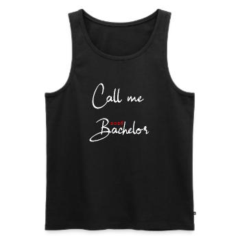 Bachelor 2026 Graduation Graduation - Men's Premium Organic Tank Top - black - Front - AI Model Male 178 light (178cm)