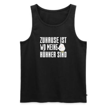 Zu Hause wo meine Hühner sind - Männer Premium Bio Tank Top - Schwarz - Vorne - Michal (187cm)