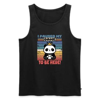 Zocken - Design für echte Gamer - Männer Premium Bio Tank Top - Schwarz - Vorne - Michal (187cm)