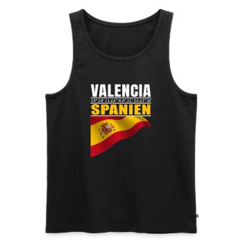 Valencia - Men's Premium Organic Tank Top - black - Front - Michal (187cm)