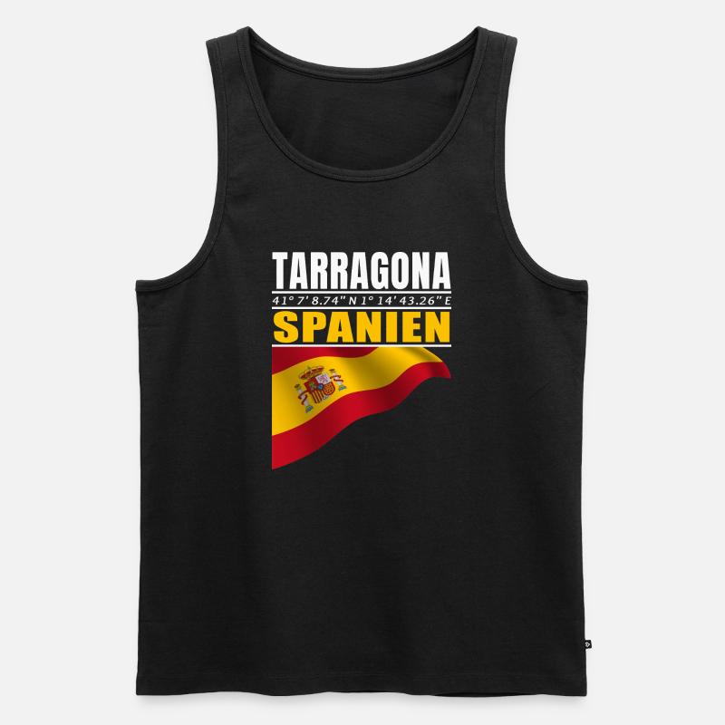 Tarragona - Männer Premium Bio Tank Top - Schwarz