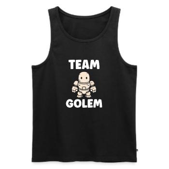 Team golem - Men's Premium Organic Tank Top - black - Front - AI Model Male 178 light (178cm)