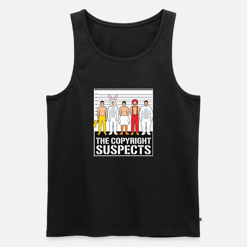 Die Urheberrechtsverdächtigen - Männer Premium Bio Tank Top - Schwarz