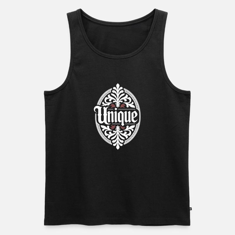 unique unique unique self-worth unique - Men's Premium Organic Tank Top - black
