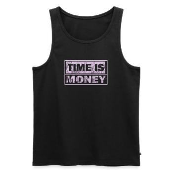 Zeit ist Geld Neon-Panel - Männer Premium Bio Tank Top - Schwarz - Vorne - AI Model Male 178 light (178cm)