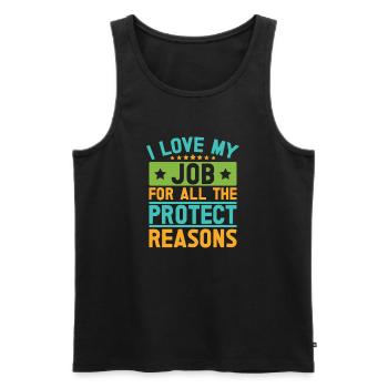 Insurance Agent Love My Job Funny Insurance Broker - Männer Premium Bio Tank Top - Schwarz - Vorne - Michal (187cm)