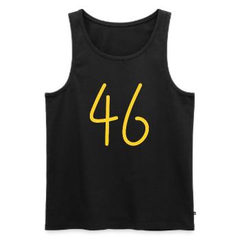 46 - Männer Premium Bio Tank Top - Schwarz - Vorne - AI Model Male 178 light (178cm)