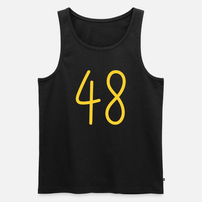 48 - Männer Premium Bio Tank Top - Schwarz