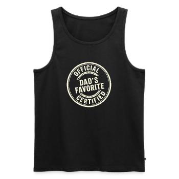 Enfant préféré Drôle officiel Papa Préféré - Débardeur bio Premium Homme - noir - Devant - Michal (187cm)