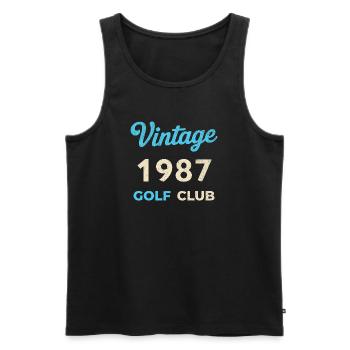 Vintage 1987 Golf Club Retro Geburtsjahr Geschenk - Männer Premium Bio Tank Top - Schwarz - Vorne - AI Model Male 178 light (178cm)