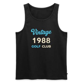 Vintage 1988 Golf Club Retro Geburtsjahr Geschenk - Männer Premium Bio Tank Top - Schwarz - Vorne - AI Model Male 178 light (178cm)