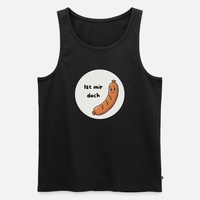 Ist mir doch Wurst - Männer Premium Bio Tank Top - Schwarz