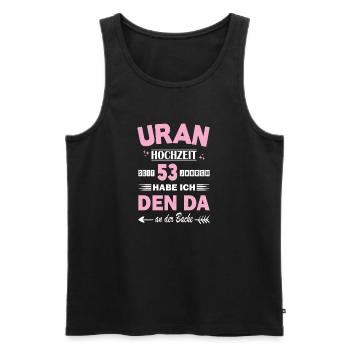 53 Jahre Beziehung Jahrestag Hochzeitstag - Männer Premium Bio Tank Top - Schwarz - Vorne - Michal (187cm)