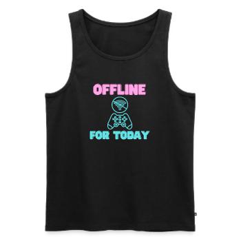 Offline For Today Neon Gamer - Men's Premium Organic Tank Top - black - Front - AI Model Male 178 light (178cm)