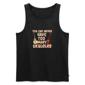 You Can Never Have Too Many Ukuleles Music Art - Männer Premium Bio Tank Top - Schwarz - Vorne - AI Model Male 178 light (178cm)
