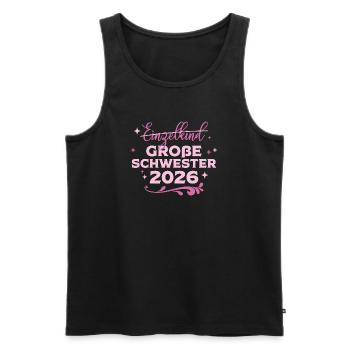 Grande Sœur Bébé Grosse 2026 - Débardeur bio Premium Homme - noir - Devant - Michal (187cm)