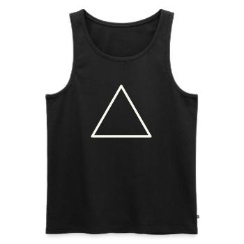 Geometric Shape Triangle Outline - Men's Premium Organic Tank Top - black - Front - Michal (187cm)