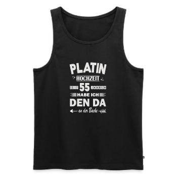 55 Jahre Beziehung Jahrestag Hochzeitstag  - Männer Premium Bio Tank Top - Schwarz - Vorne - Michal (187cm)