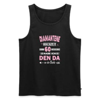 60 ans de relation Anniversaire de mariage - Débardeur bio Premium Homme - noir - Devant - Michal (187cm)